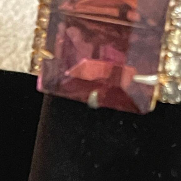 Ring costume jewelry large amethyst - Picture 3 of 9